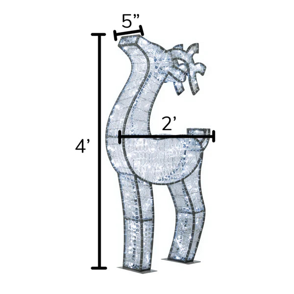 Large Illuminated Reindeer Prop for Indoor Outdoor Display Photo Op