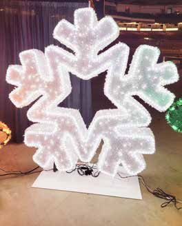 6ft Lit Snowflake Decor Prop Custom Christmas Winter Decorations for Outdoor
