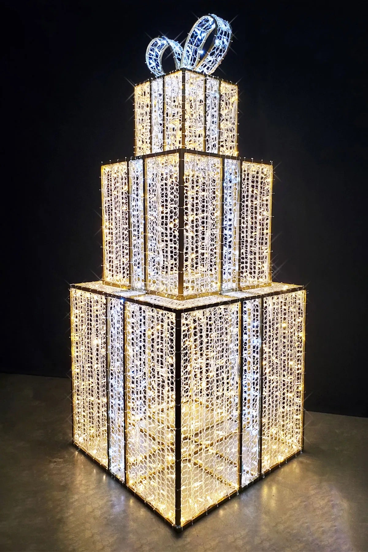 9 foot Giant illuminated Gift Package Stack Holiday Decor Display