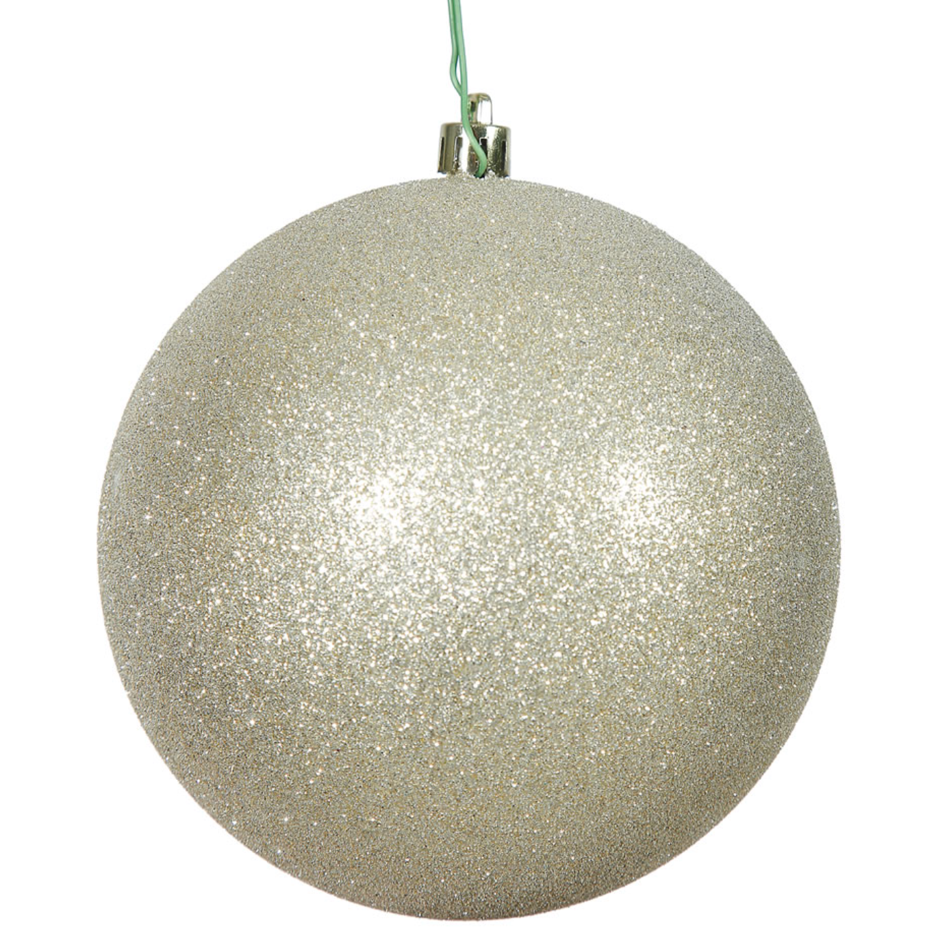 Glitter Round Ornaments 4" - 12" Sizes (Sold in Sets)
