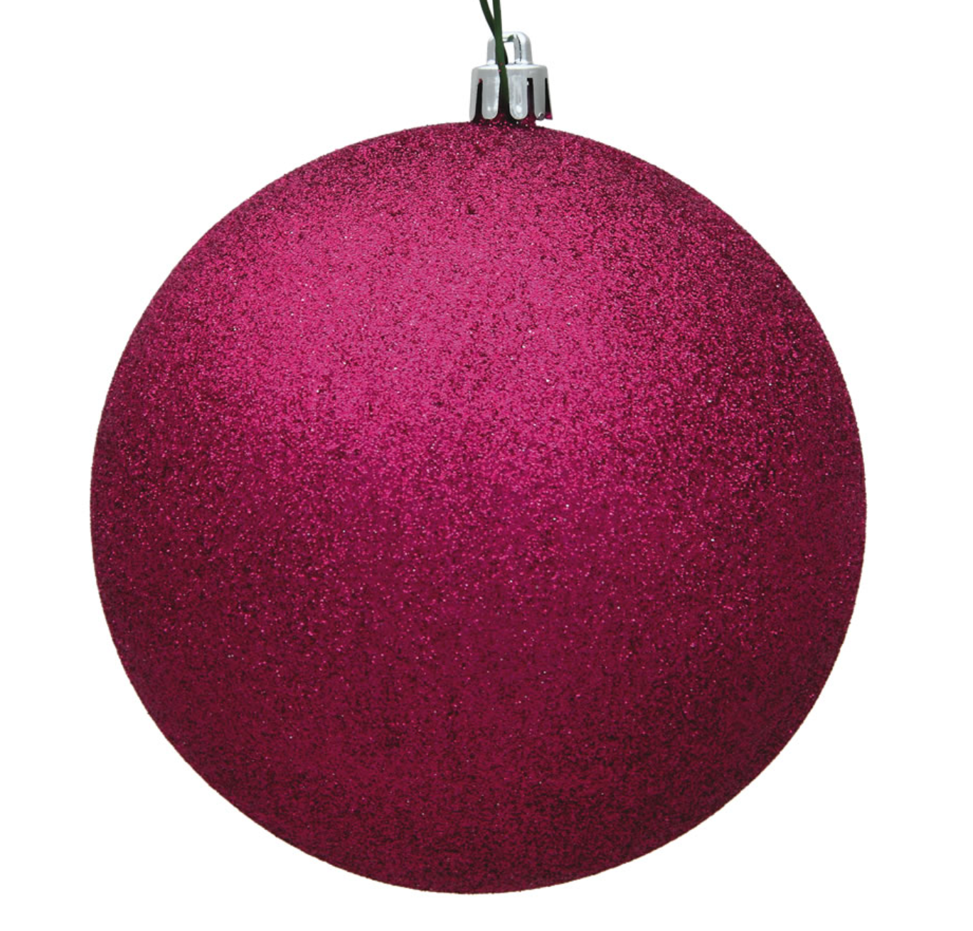 Glitter Round Ornaments 4" - 12" Sizes (Sold in Sets)