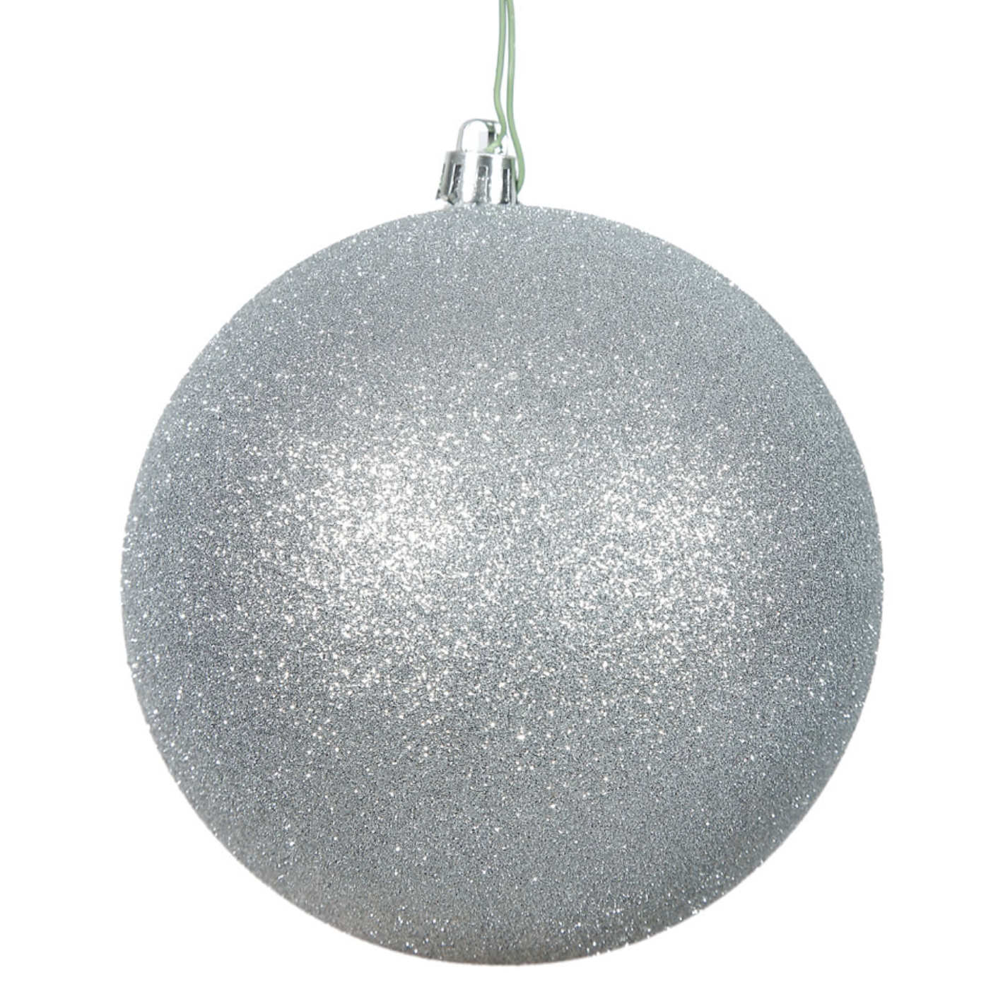 Glitter Round Ornaments 4" - 12" Sizes (Sold in Sets)