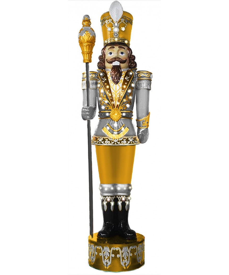 10' Giant Gold Toy Soldier Commercial Holiday Prop