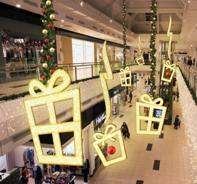 2D 6ft LED Gift Box Commercial DecorationinMall