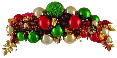 Ornament Cluster in Classic Christmas Colors