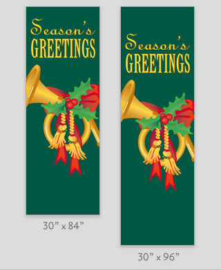 French Horn Light Pole Banner  Commercial Christmas Supply - Commercial  Christmas Decorations for Indoor and Outdoor Display