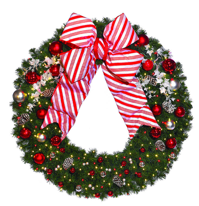 Christmas candy outlets cane wreath