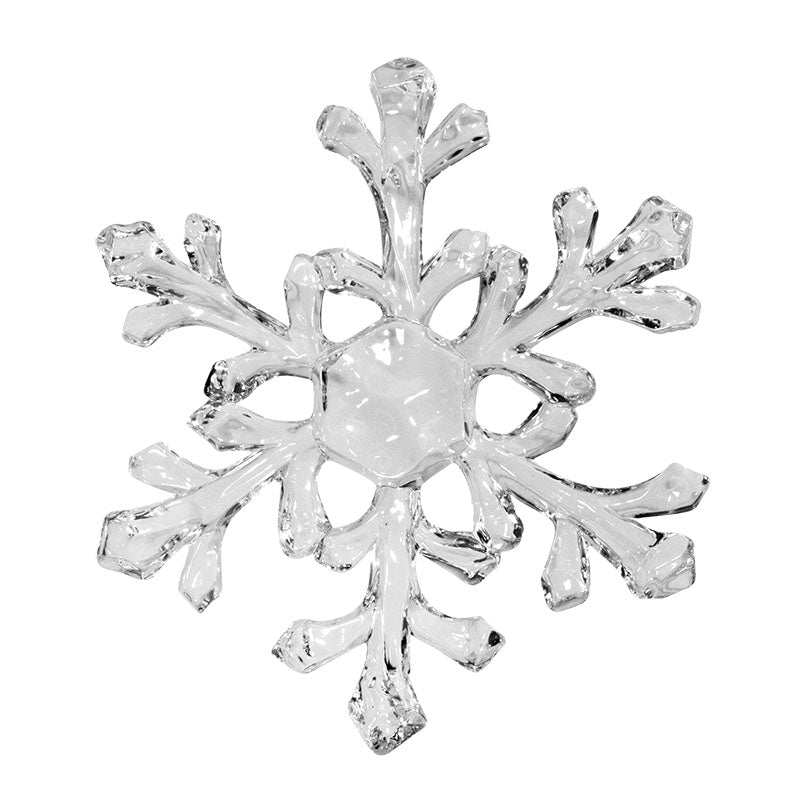 6 Clear Acrylic Snowflake Ornament (Set of 6)  Commercial Christmas  Supply - Commercial Christmas Decorations for Indoor and Outdoor Display