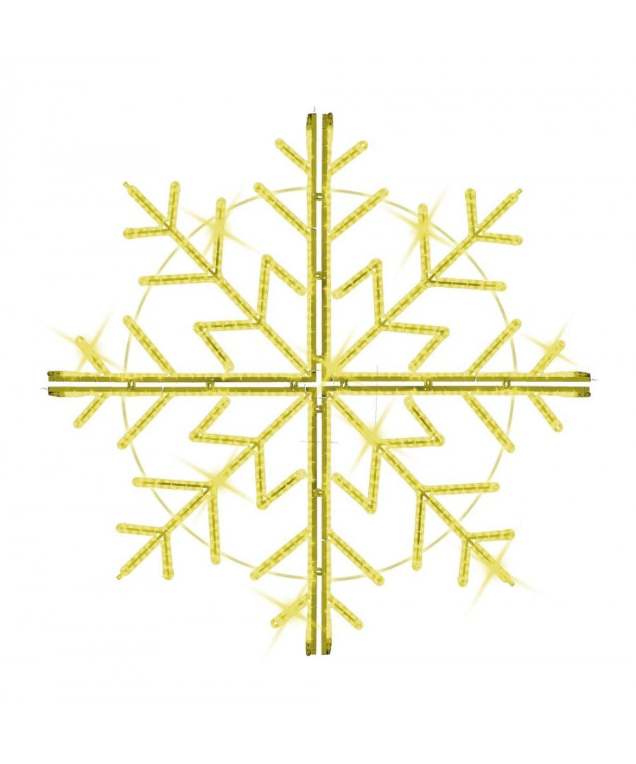 7' LED Rope Light Hanging Snowflake Chandelier
