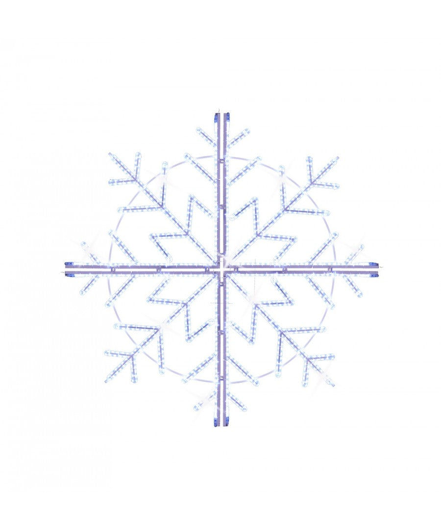 7' LED Rope Light Hanging Snowflake Chandelier