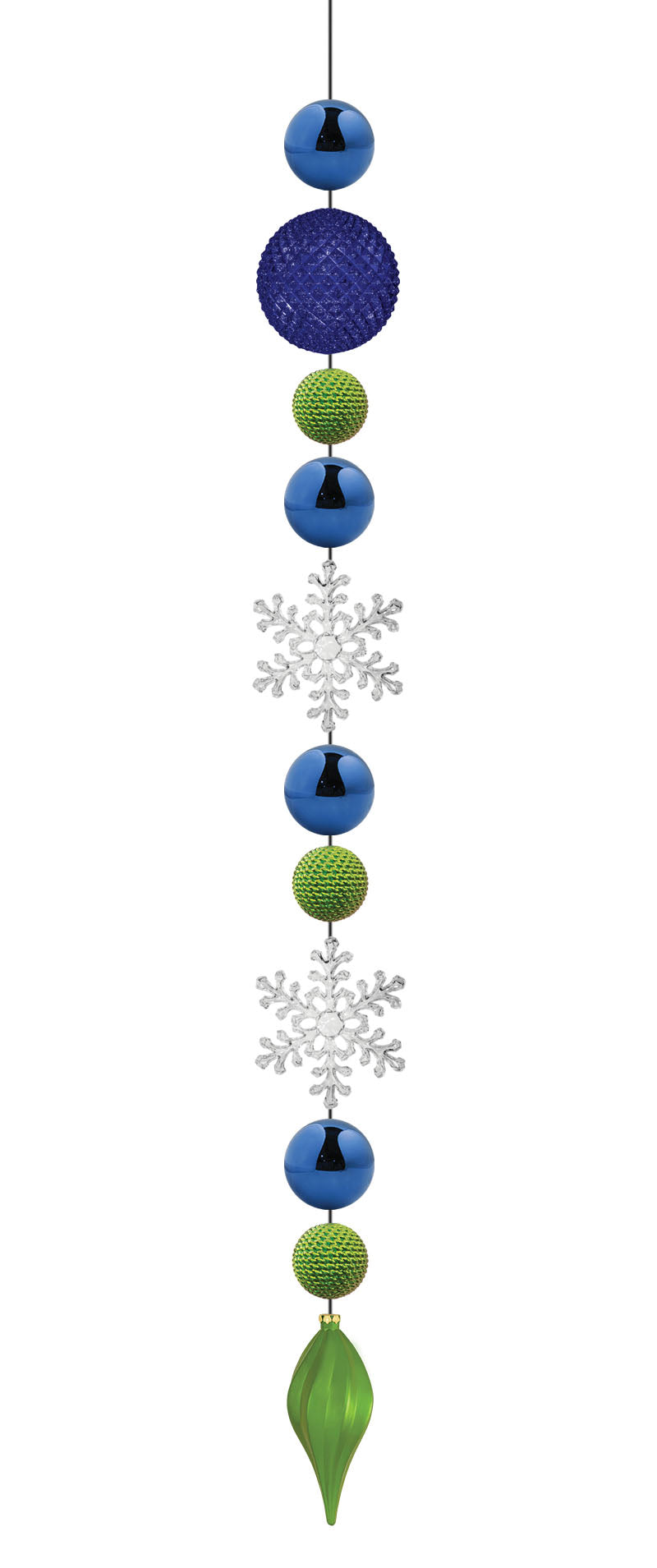 8' Blue Green Ornament Drop