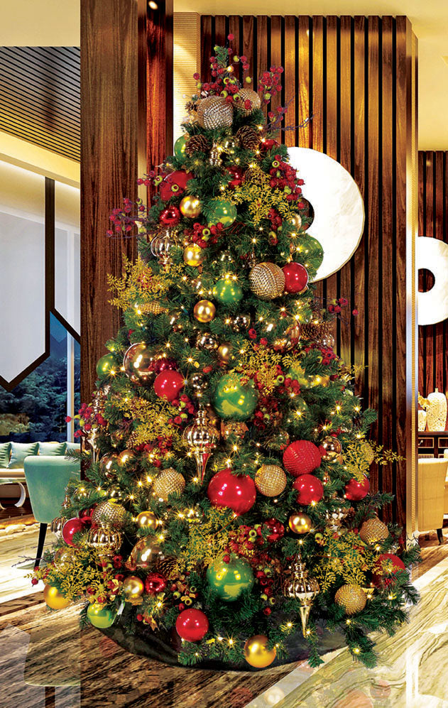 Classic Theme Pre-Decorated Christmas Trees