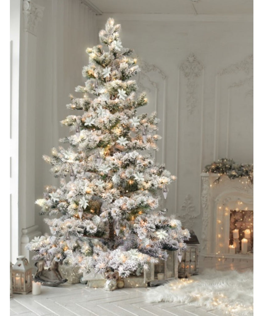 christmas tree snow lights