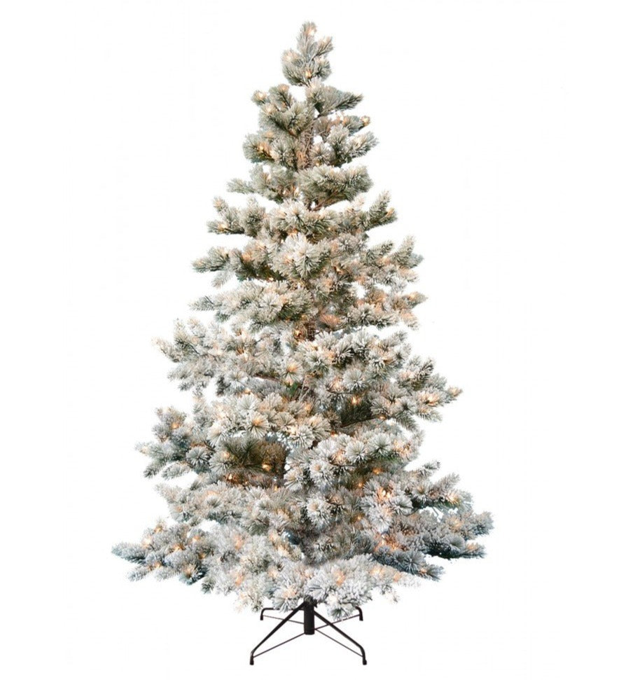 Commercial Lobby Snow Flocked Christmas Tree