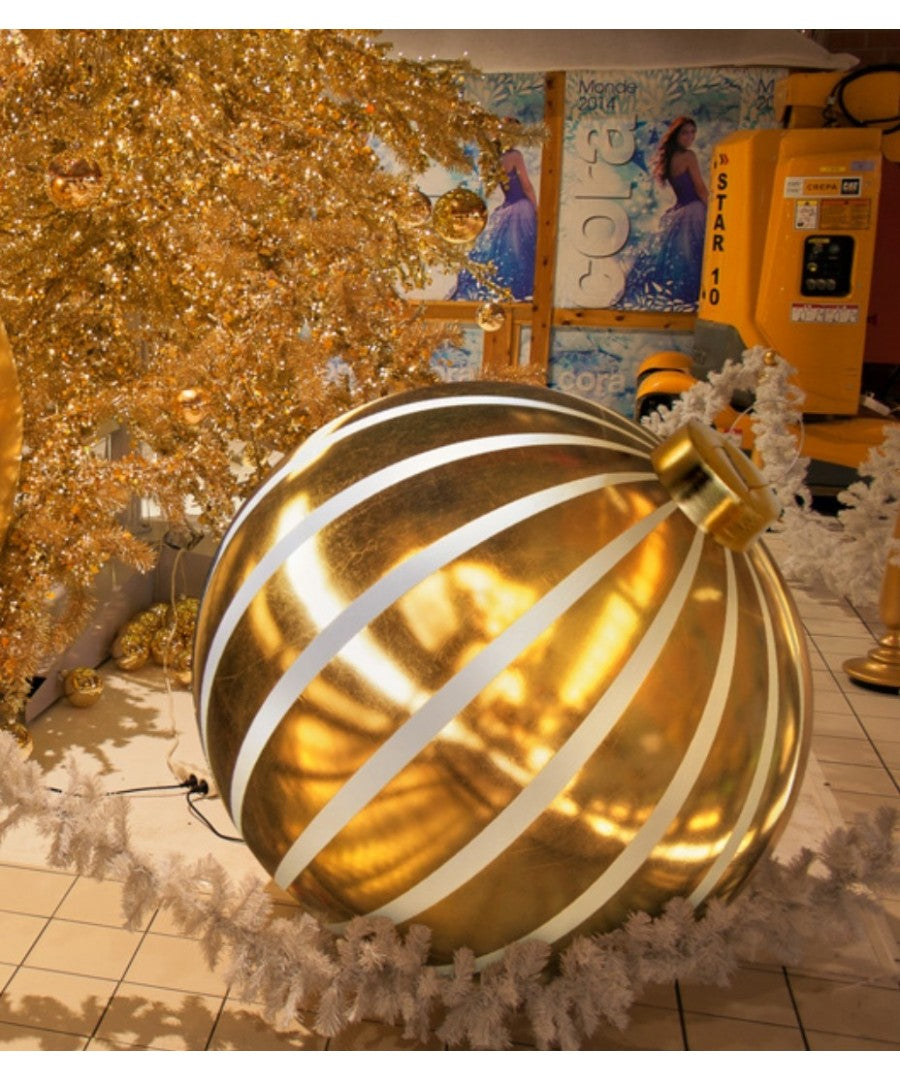 Floor Display Giant Striped Round Inflatable Ornaments - 2 Sizes