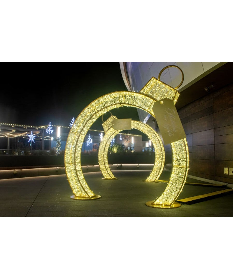 Giant Walk Through Ornament Pair with Custom Tag