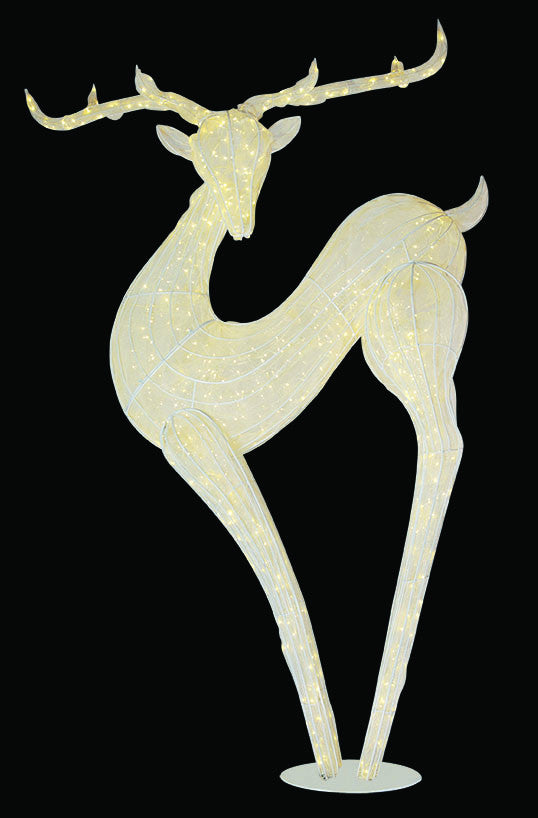 Giant Lit Metal Deer for Indoor Outdoor Holiday Prop