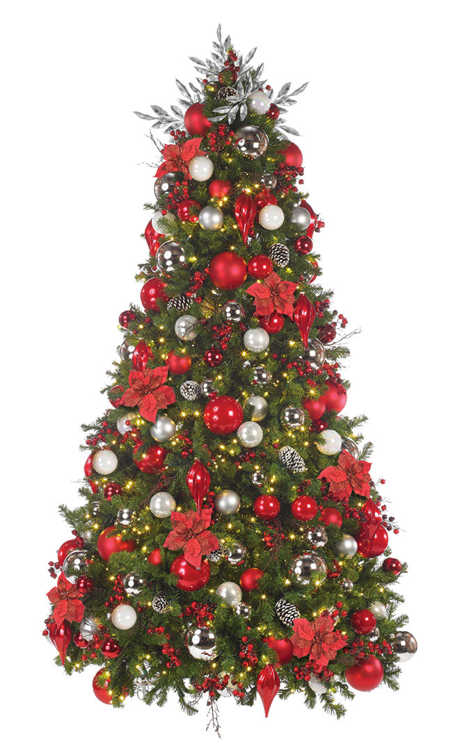 Elegant Red & Silver Tree Ornament Package