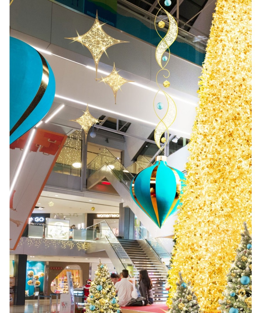 Giant Striped Round Inflatable Ornaments - 2 Sizes