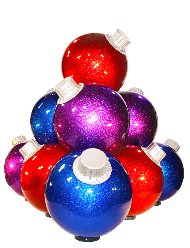 10 Ball Giant Christmas Ball Stack  Commercial Christmas Supply -  Commercial Christmas Decorations for Indoor and Outdoor Display
