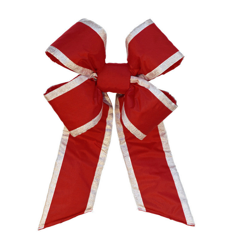 Old Glor Red Nylon Bow with Silver Trim
