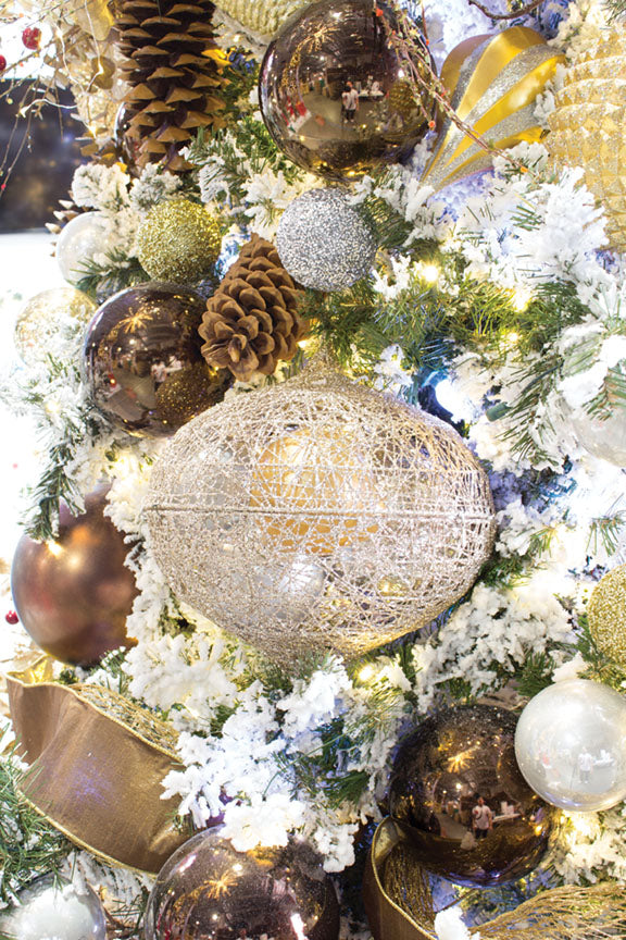 Champagne Glitter Ornament Cage - Round & Onion Shape