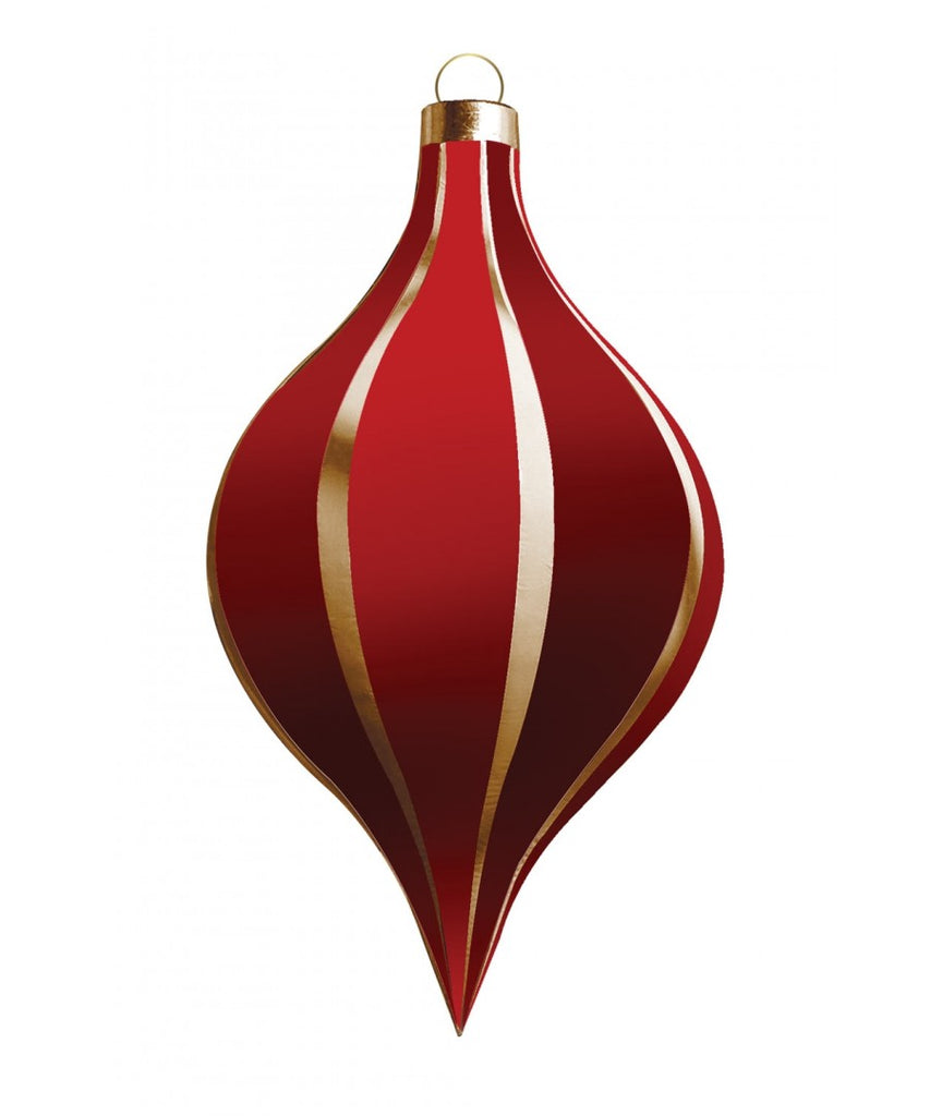 Red and Gold Giant Striped Finial Inflatable