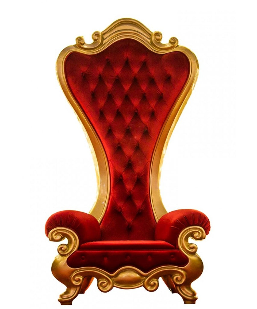 Elegant Red and Gold Santa Throne