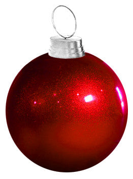Giant Red Ornament Shown with Optional Ring