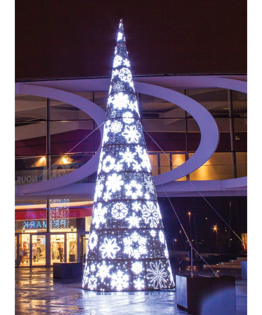 Snowflake Panel Christmas Tree Outdoor Courtyard