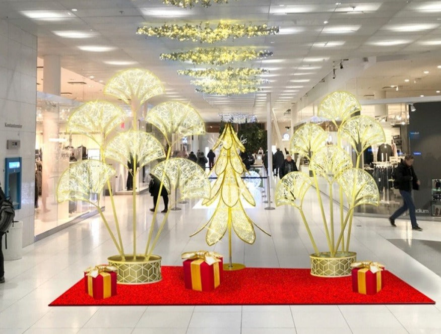 Modern LED Petal Christmas Accent Decor for Retail 
