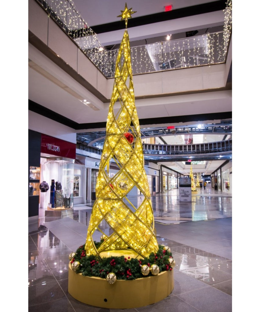 Illuminated Twisted Ribbon Christmas Tree