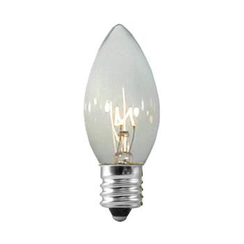 C7 Transparent Clear, 7 Watt, 25 Replacement Lamps