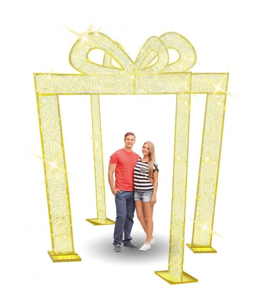 Giant Illuminated Gift Arches Commercial Photo Set