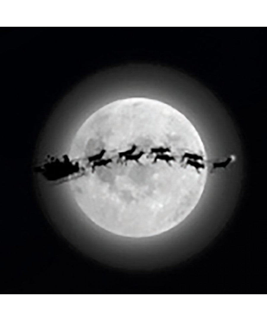 Glass Gobo Santa in the Sky