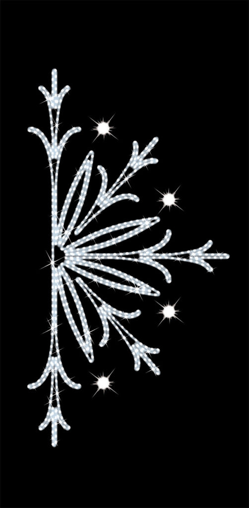 Snowflake LED Lit Light Pole Decoration