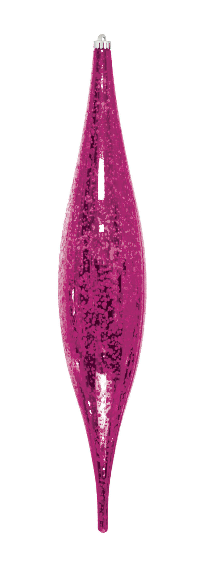 13" Mercury Oval Drop Finial Ornament (Set of 12)
