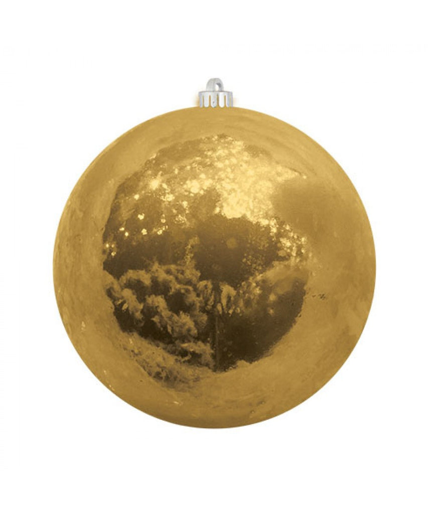 Gold Pearlized Christmas Ball Ornament