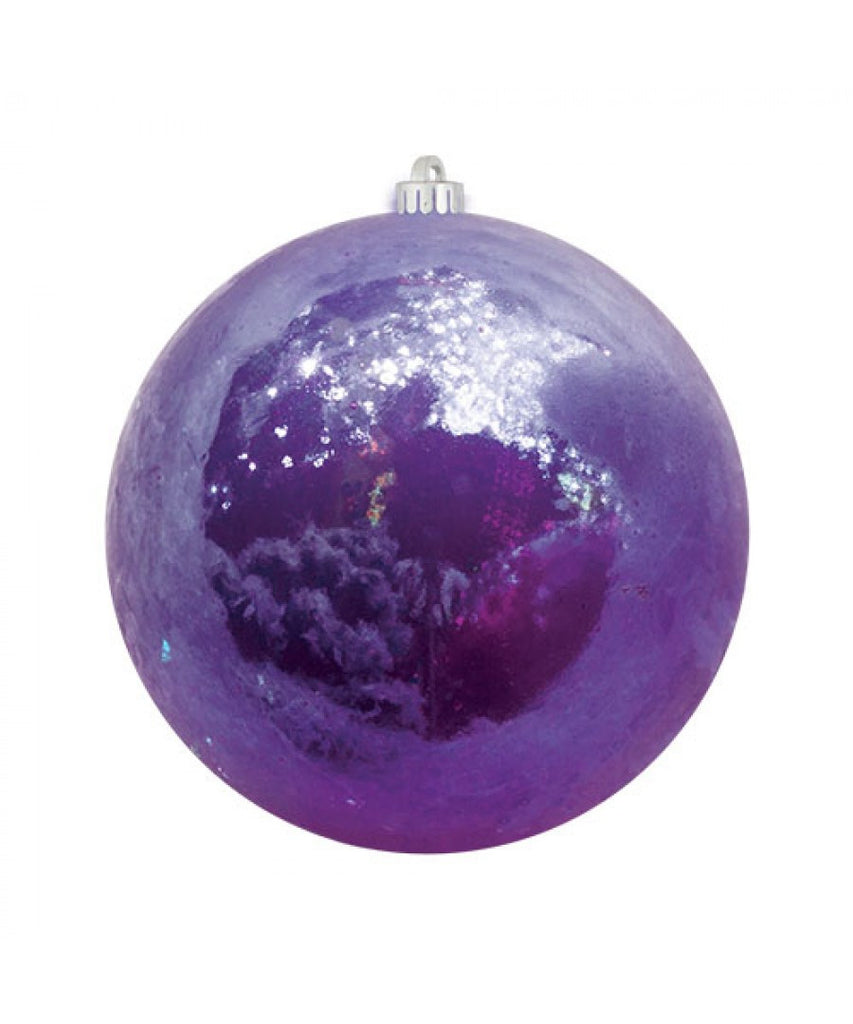 Purple Pearlized Christmas Ball Ornament