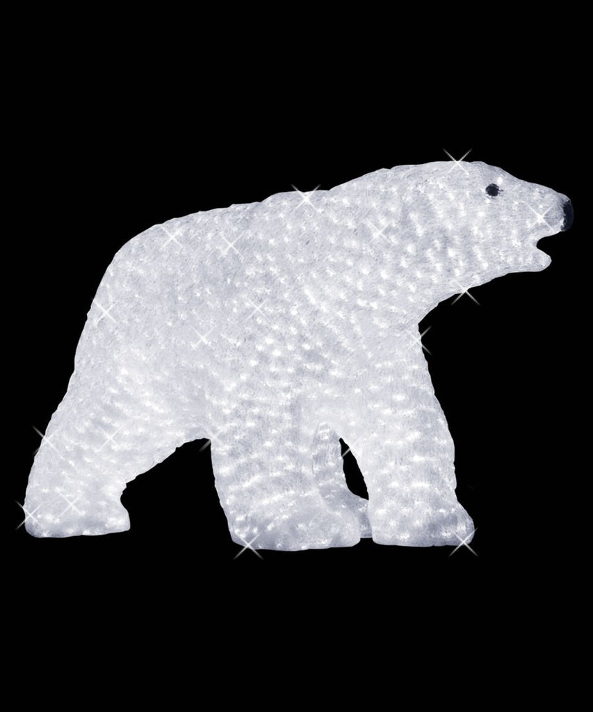 LED Lit Acrylic Daddy Polar Bear Outdoor