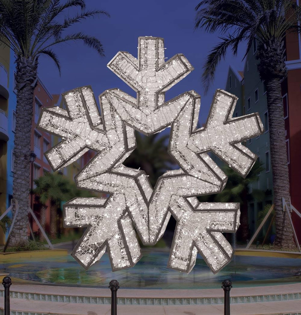 Cool White Giant LED Snowflake Outdoor Decoration