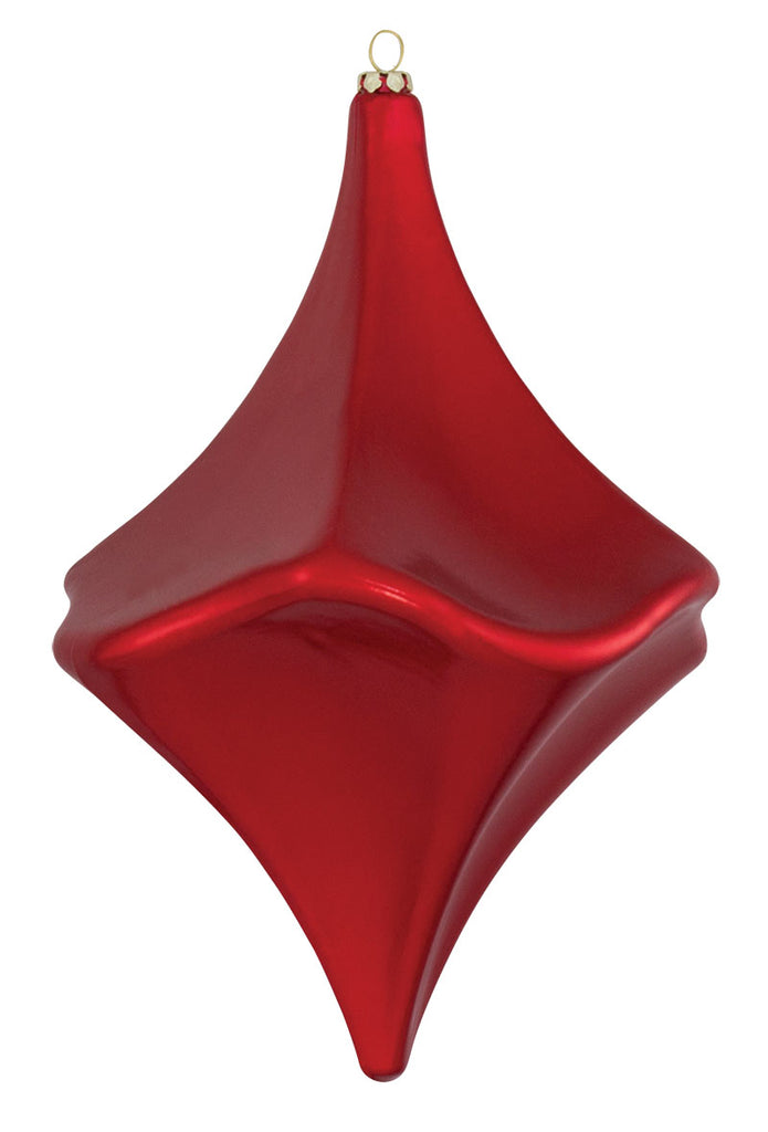 Red Short Diamond Commercial Finial Ornament