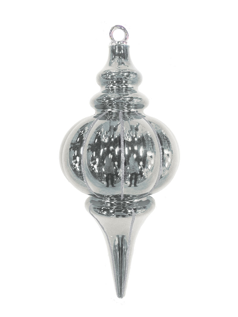 10.25" Striped Finial Ornament (Set of 12)