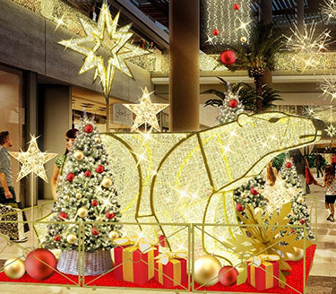 Commercial Christmas decorations for resorts, hotels, casinos and more