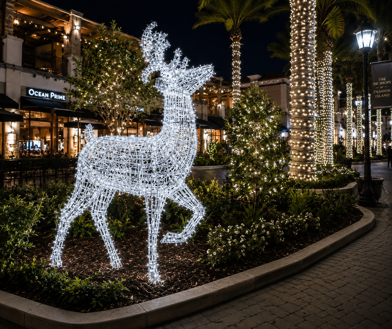 10' Giant Illuminated Prancing Reindeer Display