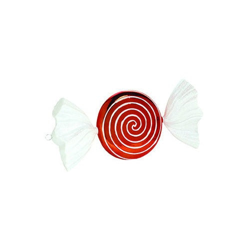 Large Red and White Wrapped Candy Ornament