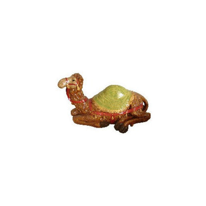 23-inch nativity camel figurine made from poly resin with stone-look finish; weather- and chip-resistant for indoor or outdoor use.