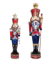 75.5" Lit Jeweled Nutcracker holiday figure with built-in illumination