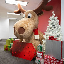 8.5' Inflatable Reindeer Display Prop , 8.5' tall reindeer inflatable for large-scale photo ops and focal displays
