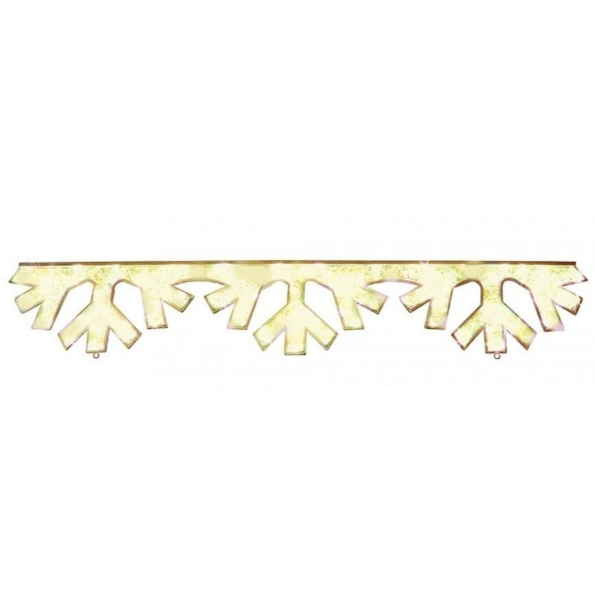 WarmWhiteEmeringSnowflakeSkylineOverheadDecoration